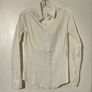 Craig Taylor white pleated button front shirt